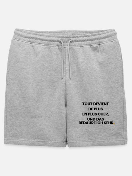 French-German-Rhyme 1 (Ver. B) - Mens' Premium Organic Sweatshorts - heather grey