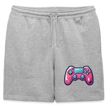Gamer, Video Game Passion, Gamepad - Mens' Premium Organic Sweatshorts - heather grey - Front - AI Model Male 178 light (178cm)