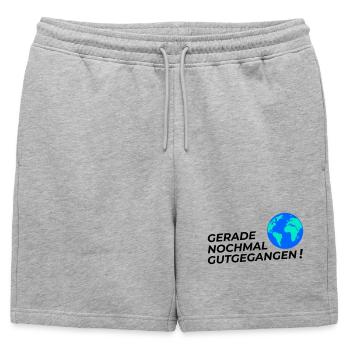 Went well again - Mens' Premium Organic Sweatshorts - heather grey - Front - AI Model Male 178 light (178cm)