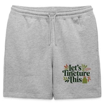 Kräuterkundige lässt sich diese professionelle Klinik tinkturieren - Männer Premium Organic Sweatshorts - Grau meliert - Vorne - AI Model Male 178 light (178cm)
