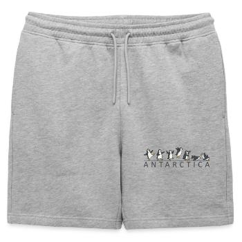 Vacances en famille en Antarctique : les manchots dans l’A - Short de survêtement homme premium - gris chiné - Devant - AI Model Male 178 light (178cm)
