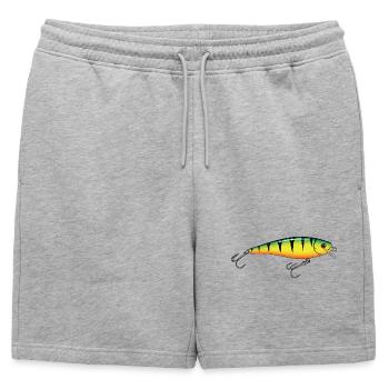 Pêche Wobbler Pêche - Short de survêtement homme premium - gris chiné - Devant - AI Model Male 178 light (178cm)