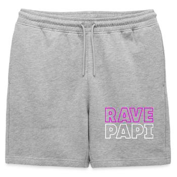 Rave Dad Techno House Electro Festival Hardstyle - Short de survêtement homme premium - gris chiné - Devant - AI Model Male 178 light (178cm)