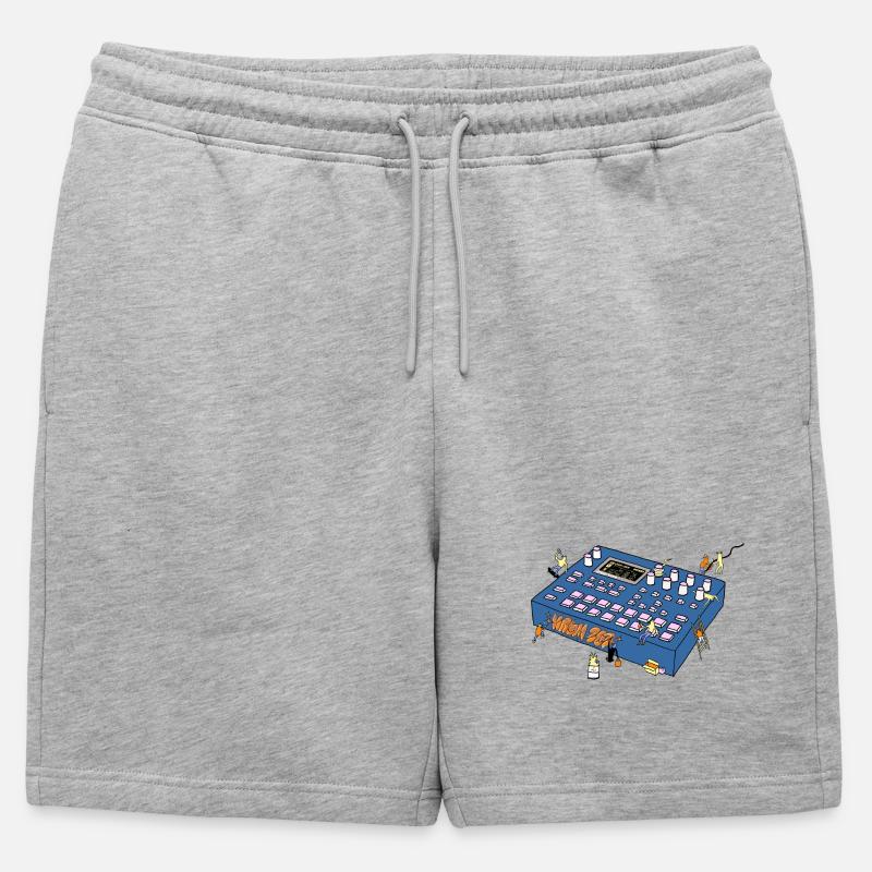 Mixing console - Männer Premium Organic Sweatshorts - Grau meliert