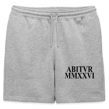 Abitur 2026 - Abitur - Roman numerals - Latin - Mens' Premium Organic Sweatshorts - heather grey - Front - AI Model Male 178 light (178cm)