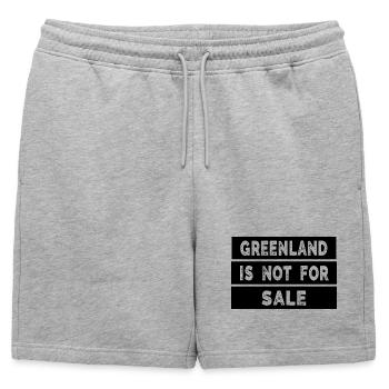 Greenland Is Not For Sale - Mens' Premium Organic Sweatshorts - heather grey - Front - AI Model Male 178 light (178cm)
