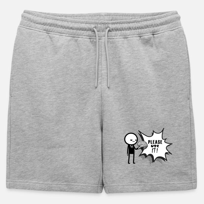 pls_use_it - Männer Premium Organic Sweatshorts - Grau meliert