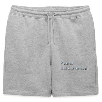 Humain. Pas optimisé. - Short de survêtement homme premium - gris chiné - Devant - AI Model Male 178 light (178cm)