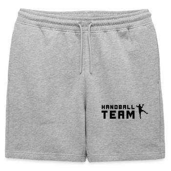 Silhouette de l’équipe de handball - Short de survêtement homme premium - gris chiné - Devant - AI Model Male 178 light (178cm)