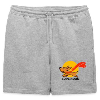 Sanglier sprinteur au soleil - Short de survêtement homme premium - gris chiné - Devant - AI Model Male 178 light (178cm)