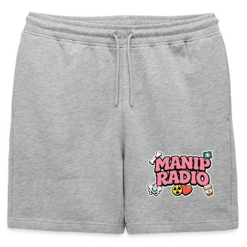 Manip Radio Humour Symbols and logo Radiology - Mens' Premium Organic Sweatshorts - heather grey - Front - AI Model Male 178 light (178cm)