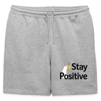 Tasse à café Reste Positive - Short de survêtement homme premium - gris chiné - Devant - AI Model Male 178 light (178cm)