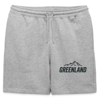 Insigne du Groenland - Groenland / Grønland - Short de survêtement homme premium - gris chiné - Devant - AI Model Male 178 light (178cm)