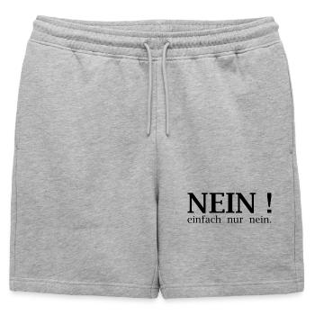 Non! Juste non. - Short de survêtement homme premium - gris chiné - Devant - AI Model Male 178 light (178cm)