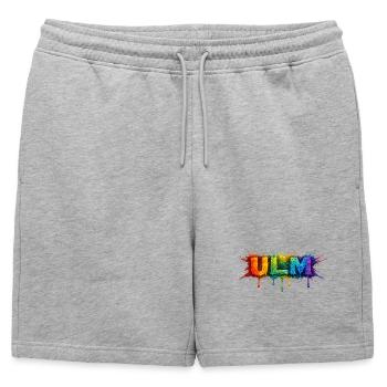 Lettrage Rainbow Colors ULM - Short de survêtement homme premium - gris chiné - Devant - AI Model Male 178 light (178cm)