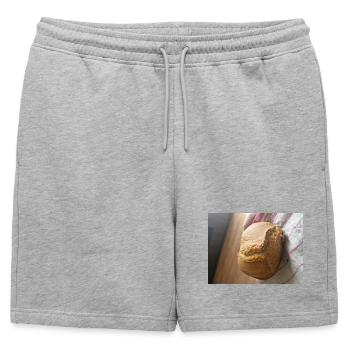 Croûte dorée pain rustique - Short de survêtement homme premium - gris chiné - Devant - AI Model Male 178 light (178cm)