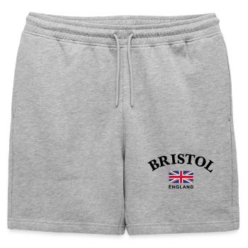 Bristol, Angleterre - Short de survêtement homme premium - gris chiné - Devant - AI Model Male 178 light (178cm)