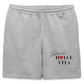 Dire l’amour - Short de survêtement homme premium - gris chiné - Devant - AI Model Male 178 light (178cm)
