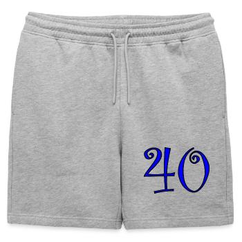 40. 40 ANS. 40e ANNIVERSAIRE. ANNIVERSAIRE 40 ANS - Short de survêtement homme premium - gris chiné - Devant - AI Model Male 178 light (178cm)