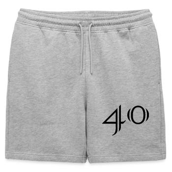 40. 40 ANS. 40e ANNIVERSAIRE. ANNIVERSAIRE 40 ANS. - Short de survêtement homme premium - gris chiné - Devant - AI Model Male 178 light (178cm)
