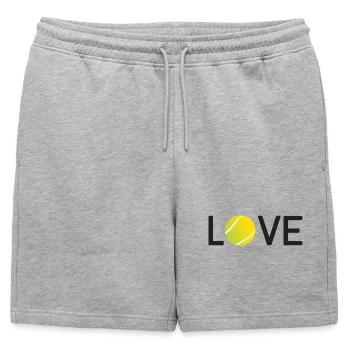 Tennis Lover - Mens' Premium Organic Sweatshorts - heather grey - Front - AI Model Male 178 light (178cm)