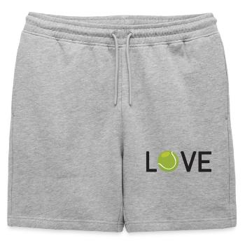 Tennis Lover - Mens' Premium Organic Sweatshorts - heather grey - Front - AI Model Male 178 light (178cm)