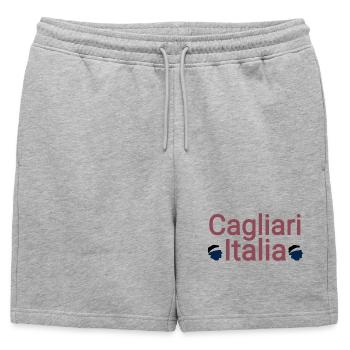 Cagliari - Short de survêtement homme premium - gris chiné - Devant - AI Model Male 178 light (178cm)