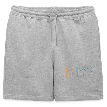 Pinwheel Retro Vintage Nature Conservation Nature - Mens' Premium Organic Sweatshorts - heather grey - Front - AI Model Male 178 light (178cm)