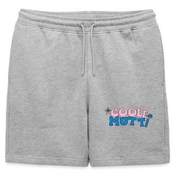 Maman cool - Short de survêtement homme premium - gris chiné - Devant - AI Model Male 178 light (178cm)