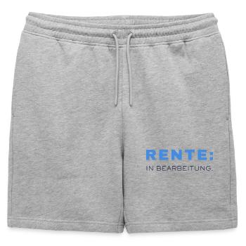 Pension : En cours – Büro Humor - Short de survêtement homme premium - gris chiné - Devant - AI Model Male 178 light (178cm)
