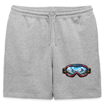 Paysage des lunettes de ski - Short de survêtement homme premium - gris chiné - Devant - AI Model Male 178 light (178cm)
