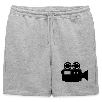 Caméra de cinéma - Short de survêtement homme premium - gris chiné - Devant - AI Model Male 178 light (178cm)