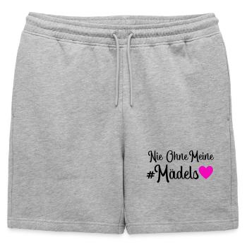 Jamais sans mes filles - Short de survêtement homme premium - gris chiné - Devant - AI Model Male 178 light (178cm)