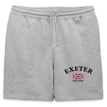 Exeter, Angleterre - Short de survêtement homme premium - gris chiné - Devant - AI Model Male 178 light (178cm)