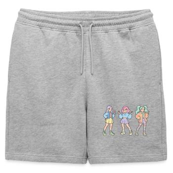 Kpop musique coréenne fille coréenne mignonne fans de kpop doigt - Short de survêtement homme premium - gris chiné - Devant - AI Model Male 178 light (178cm)