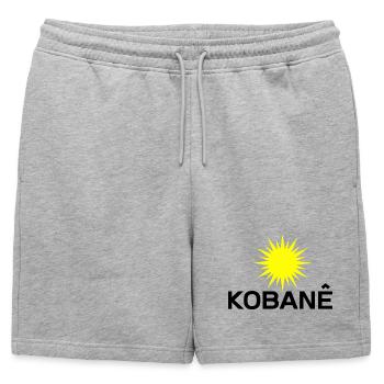 Kobane_Kurdistan_Sonne - Mens' Premium Organic Sweatshorts - heather grey - Front - AI Model Male 178 light (178cm)