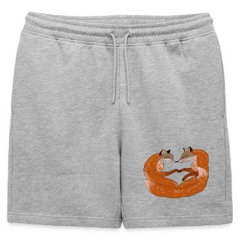 Unité Foxheart - Short de survêtement homme premium - gris chiné - Devant - AI Model Male 178 light (178cm)
