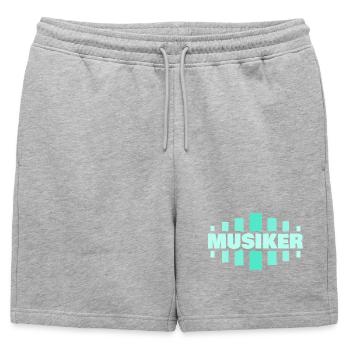 Métier Musicien - Short de survêtement homme premium - gris chiné - Devant - AI Model Male 178 light (178cm)