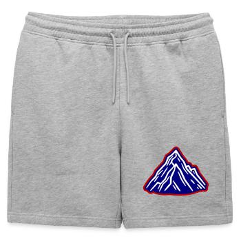 Mountains Symbol Alps - Mens' Premium Organic Sweatshorts - heather grey - Front - AI Model Male 178 light (178cm)