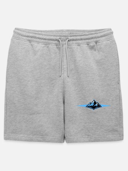 Mountains icon line - Mens' Premium Organic Sweatshorts - heather grey