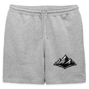 Montagnes Symbole des Alpes - Short de survêtement homme premium - gris chiné - Devant - AI Model Male 178 light (178cm)