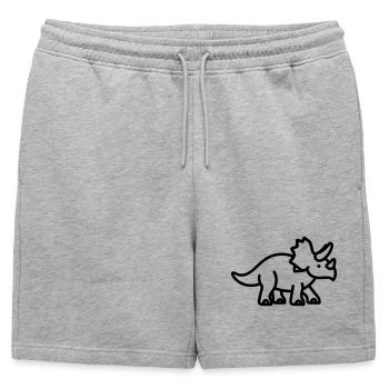 triceratops - Short de survêtement homme premium - gris chiné - Devant - AI Model Male 178 light (178cm)