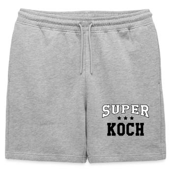 Super cook - Mens' Premium Organic Sweatshorts - heather grey - Front - AI Model Male 178 light (178cm)