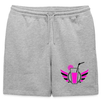Ailes de cocktail - Short de survêtement homme premium - gris chiné - Devant - AI Model Male 178 light (178cm)