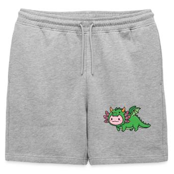 Carnaval du Dragon Axolotl mignon Carnaval du Brésil - Short de survêtement homme premium - gris chiné - Devant - AI Model Male 178 light (178cm)