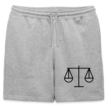 Justice Jura de la Balance - Short de survêtement homme premium - gris chiné - Devant - AI Model Male 178 light (178cm)