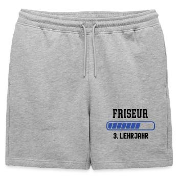 Apprentissage de coiffeur en 3e année de formation de coiffeur - Short de survêtement homme premium - gris chiné - Devant - AI Model Male 178 light (178cm)