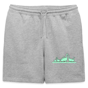 Canards Oies - Short de survêtement homme premium - gris chiné - Devant - AI Model Male 178 light (178cm)