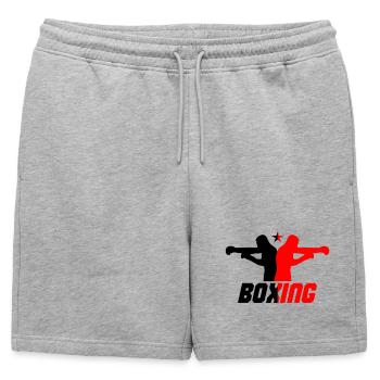 boxeur - Short de survêtement homme premium - gris chiné - Devant - AI Model Male 178 light (178cm)