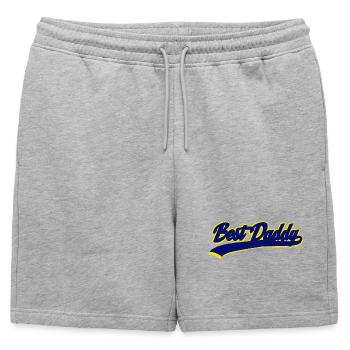 Best Daddy Retro Sport Typography - Mens' Premium Organic Sweatshorts - heather grey - Front - AI Model Male 178 light (178cm)